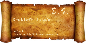 Drotleff István névjegykártya