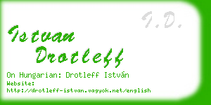 istvan drotleff business card